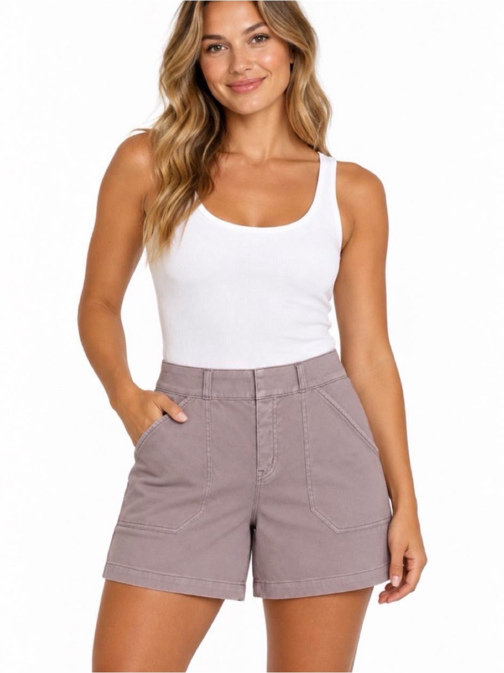 $78 - SPANX Stretch Twill Utility Shorts – Size M